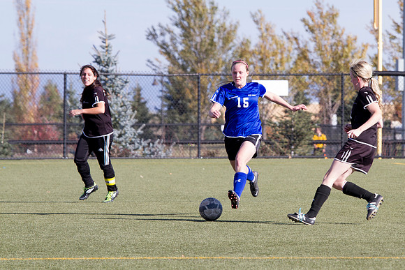 BYU-I student athletes go head to head on the upperfields in the women's competitive soccer league.
