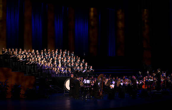 A BYU-Idaho Sacred Music Production performed in the BYU-Idaho Center, conducted by Dallin Hansen and written by Daniel Gawthrop.