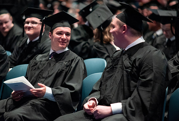 Graduates during convocation of the College of Physical Sciences and Engineering.