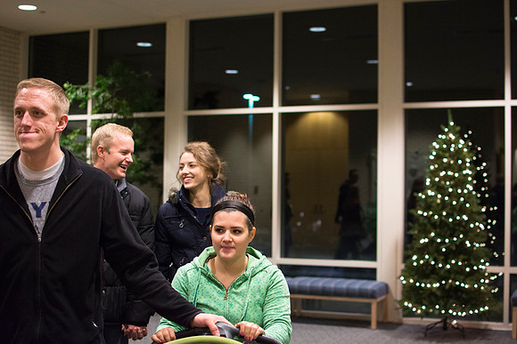 Students were uplifted by the Christmas Spirit as they travelled throughout campus buildings to view powerful presentations that illustrate the life of our Savior.
