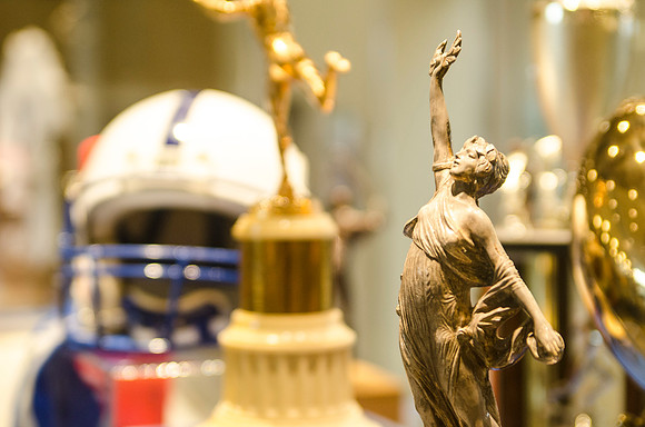 Put in before the end of Fall 2013 Semester, trophy cases are displayed in Legacy Hall to show the Spirit of Ricks.