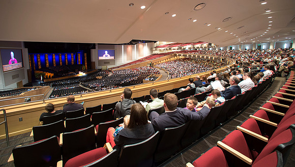 Family and friends of the graduates gather in the I-Center for Commencement exercises.
