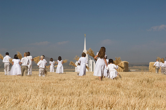 Children in the wheat fields- AUG 2007