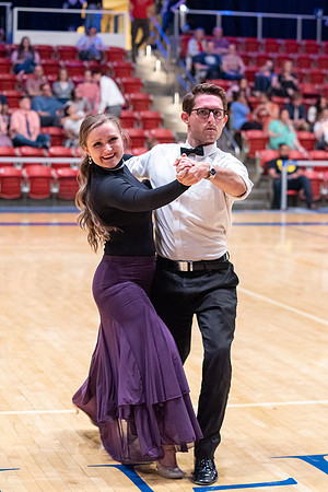 Students perform in a dance competition at the Hart Auditorium.