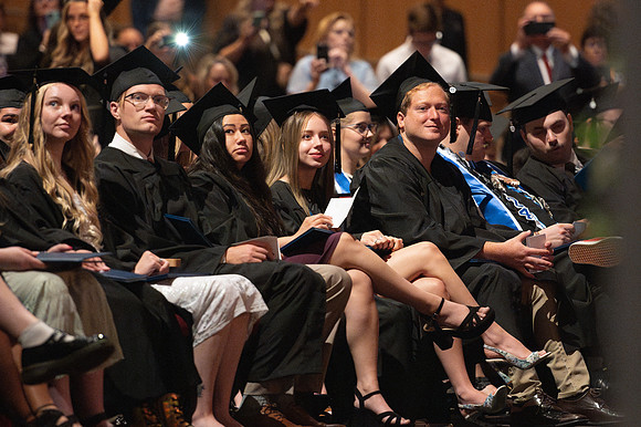 Graduates during convocation for the College of Education & Human Development