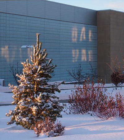 BYU-Idaho campus after a winter storm.