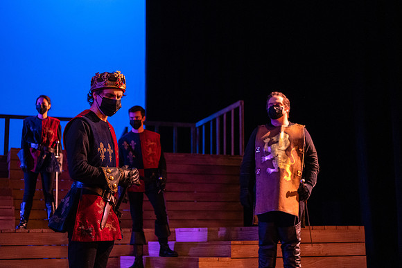 BYU-Idaho theatre department dress rehearsal of Shakespeare's Henry V.