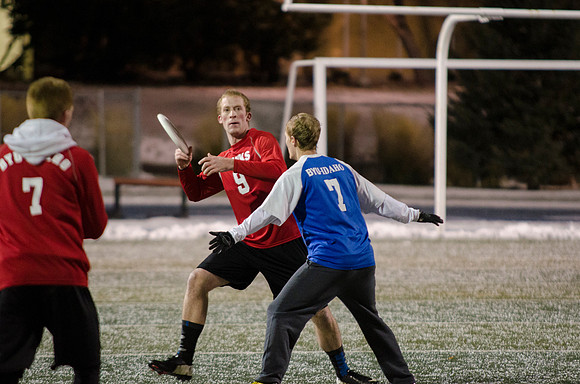 BYU-Idaho students participate in the ultimate frisbee championship game held at the stadium