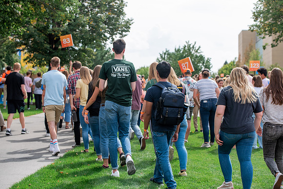 BYUI students return to campus for the Fall 2021 semester. New Freshman participate in Get Connected with their I-Groups on move-in day.
