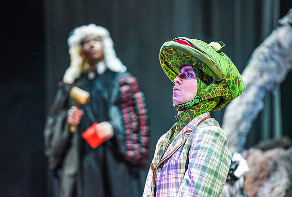 The theatre department's dress rehearsal of the Wind in the Willows in the Snow Drama Theatre.