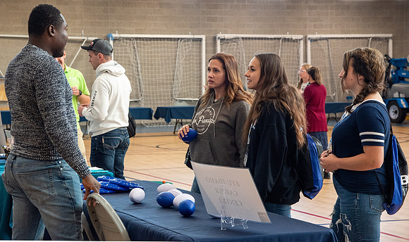 Prospective students learn about the academic departments at BYU-Idaho during Campus Day.