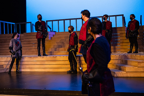 BYU-Idaho theatre department dress rehearsal of Shakespeare's Henry V.
