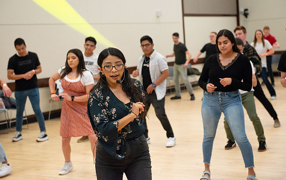 Latin Dance class at the Manwaring Center.