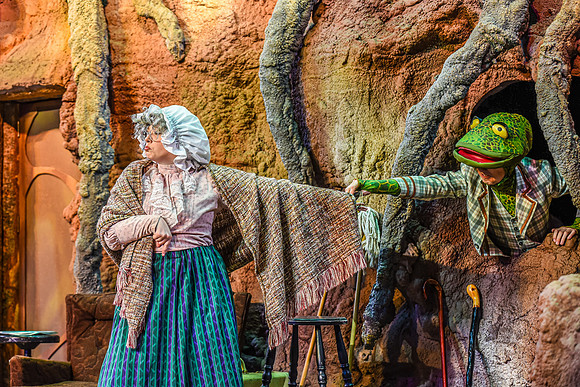 The theatre department's dress rehearsal of the Wind in the Willows in the Snow Drama Theatre.