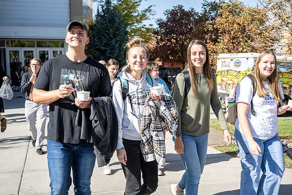 Spirit Week ice cream social after devotional.