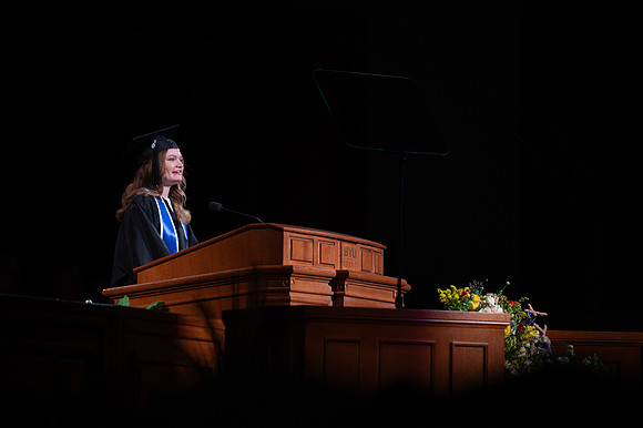 Graduates during convocation for the College of Business and Communication.
