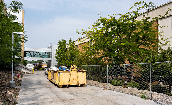 Remodeling and upgrading in and around the Hart Building.