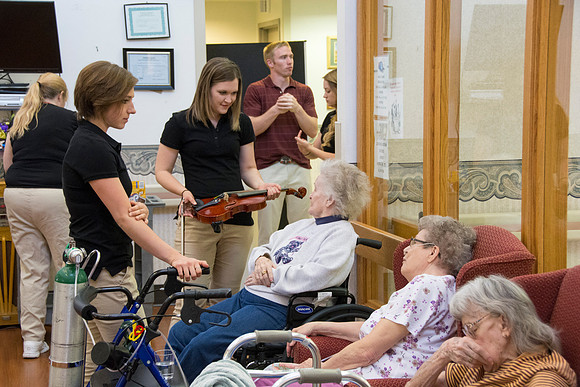 Dancers visit a Convalescent Center in Green River Wyoming.