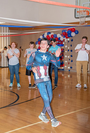 A Fourth of July party at the Hinckley Gym.