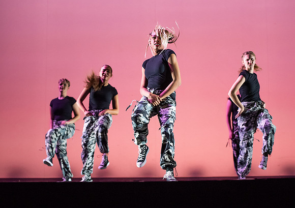 BYUI students dance in the multi-style performance, Extravadance.