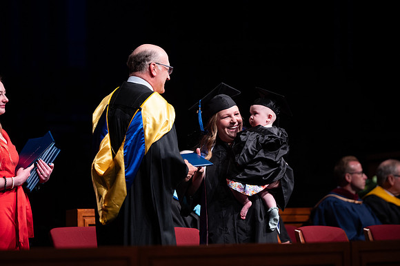 Graduates during convocation for the College of Business and Communication.