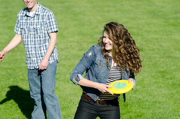 Frisbee is a favorite among these students of BYU-Idaho.