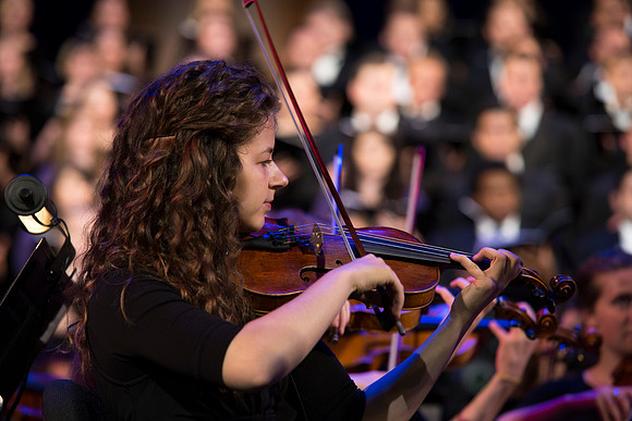 A BYU-Idaho Sacred Music Production performed in the BYU-Idaho Center, conducted by Dallin Hansen and written by Daniel Gawthrop.