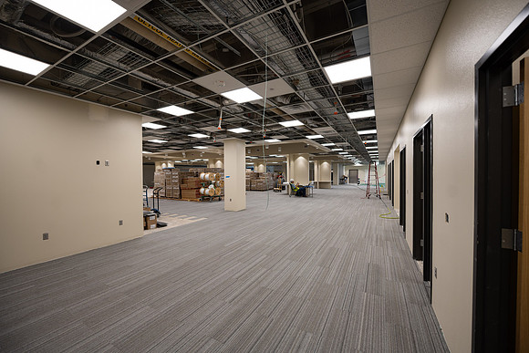 Third floor of the McKay Library in July 2025
