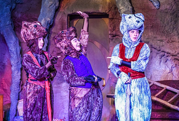The theatre department's dress rehearsal of the Wind in the Willows in the Snow Drama Theatre.