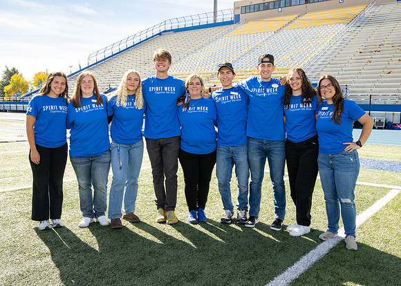 Jennifer Leavitt and her Spirit Week team.