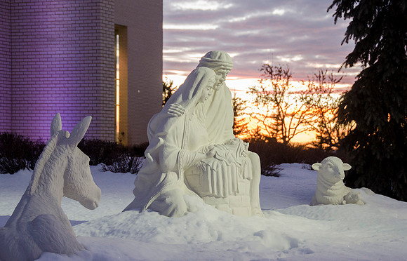 Nativity outside the Taylor Building.