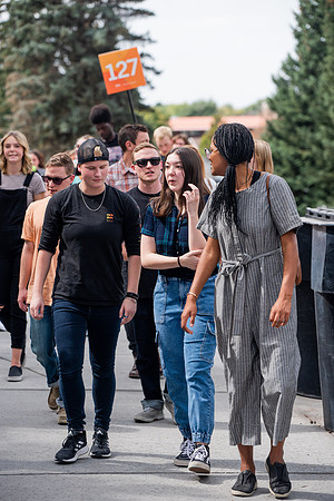 BYUI students return to campus for the Fall 2021 semester. New Freshman participate in Get Connected with their I-Groups on move-in day.