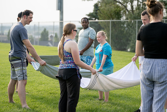 Special needs water activity at the Upper Fields