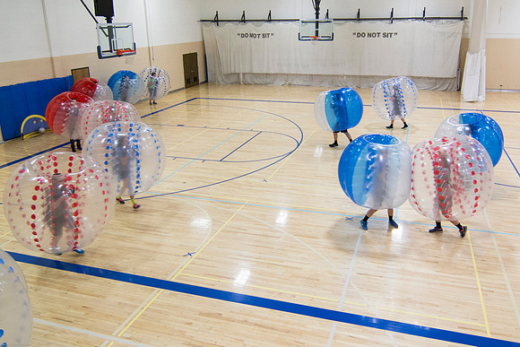 IBC group, Bumper Sportz, offers a fun activity where you get to wear a Zorb ball and play soccer with your friends.