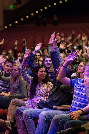 The Gilberts play a getting-to-know-eachother game with the audience to get things warmed up.