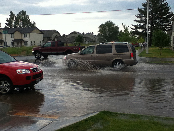 July 15, 2014 Over an inch of rain in less than an hour created a flash flood through Rexburg streets, through a few BYU-Idaho buildings and also flooded several students basement apartments. The even