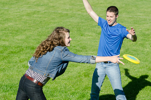 Frisbee is a favorite among these students of BYU-Idaho.