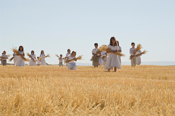 Children in the wheat fields- AUG 2007