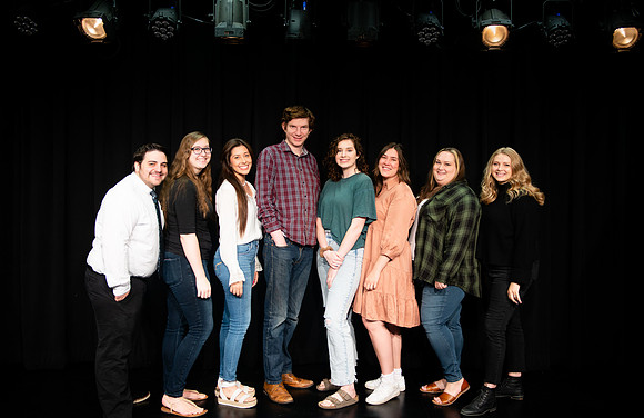 Students from the theater deparment graduation in the Spring Semester.