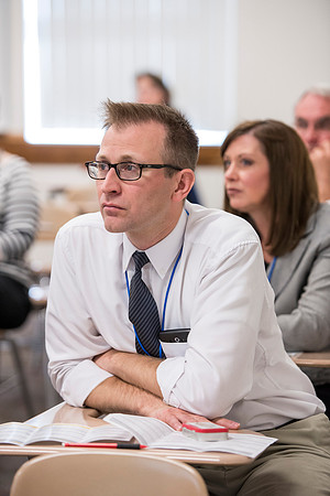 Faculty members come together in preparation of the new school year.