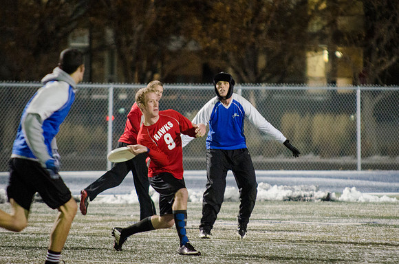 BYU-Idaho students participate in the ultimate frisbee championship game held at the stadium