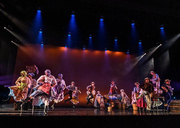 The Department of Theatre and Dance colorful Extravadance performance. Held in the Snow Drama Theatre.