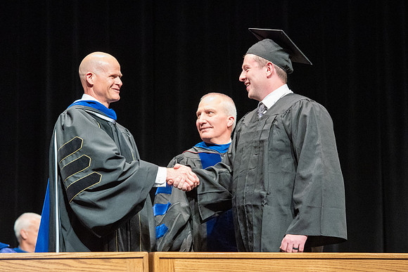 Graduates during convocation of the College of Physical Sciences and Engineering.