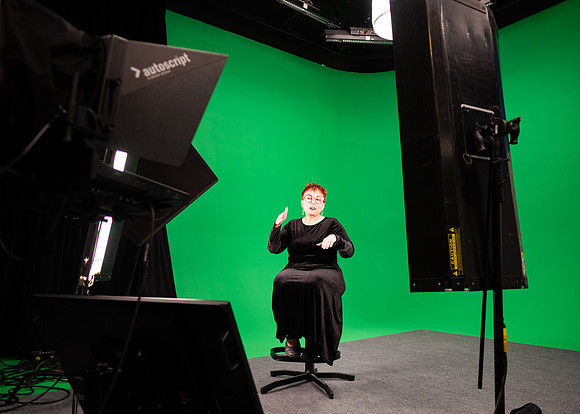 Behind the scenes for BYUI Devotional in the I Center