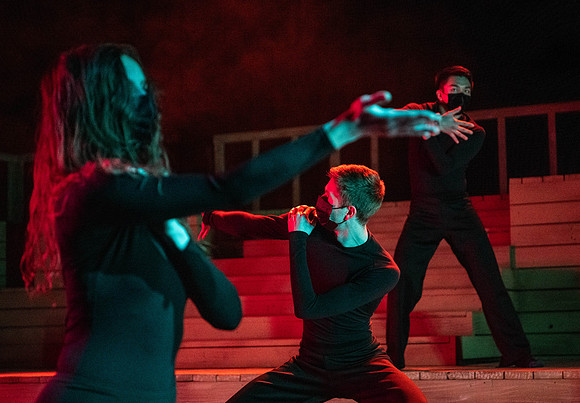 BYU-Idaho theatre department dress rehearsal of Shakespeare's Henry V.