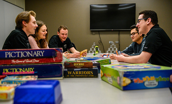 I-Night is a Campus wide party for Students to kick off the start of a new semester. Activities include inflatables, speed dating, dancing, nerf wars, and more.
