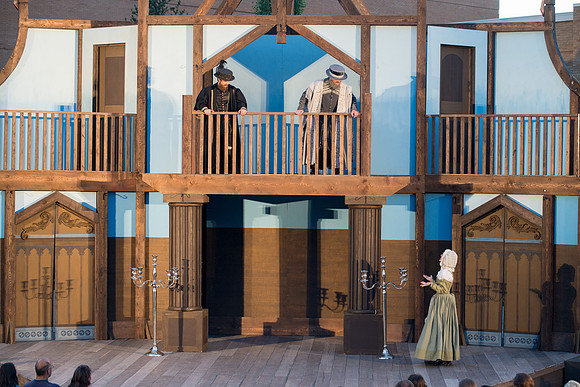 Brigham Young University-Idaho's production of The Shomaker's Holiday performed out in the amphitheatre in front of the McKay Library.