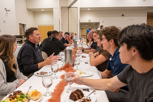 Design & Construction Management banquet.  Majors get the opportunity to meet with personnel from a variety of construction companies.