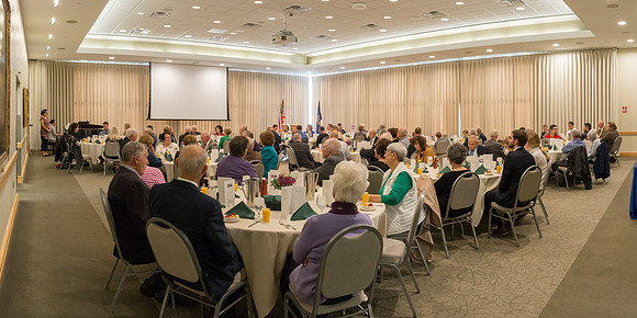 Emeritus Breakfast, Nov 2018, BYU-Idaho Alumni Award of excellence was awarded to Jon Beesley.