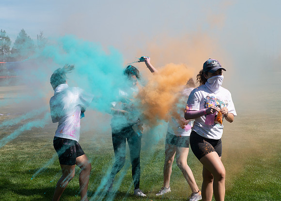 Rec-Fest Sring 2022, includes Mud Volleyball, Color Run, Ropes Course, Food, Climbing Wall and Games.